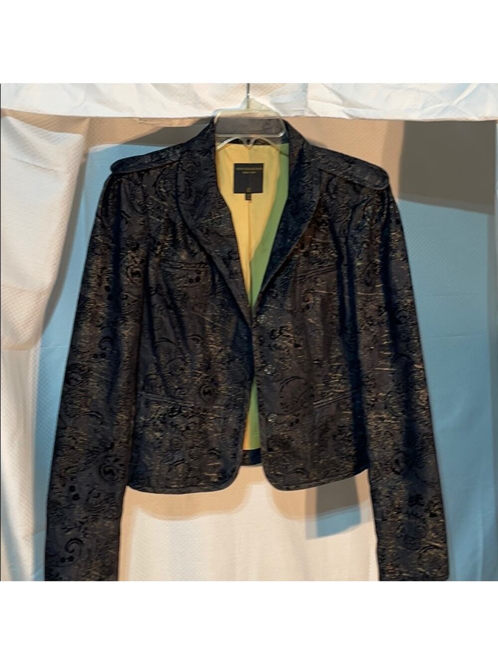 View collection 12 black w/golf accents jacket euc